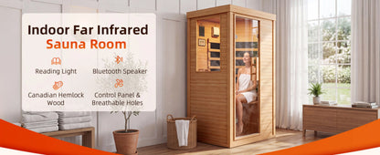 The Haven 1-Person Canadian Hemlock Infrared Home Sauna