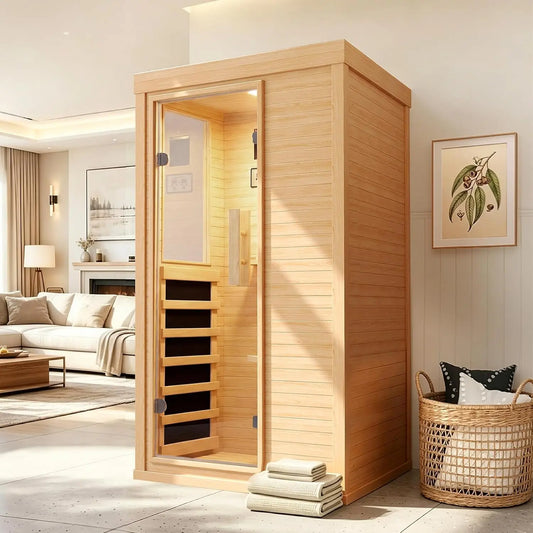 The Haven 1-Person Canadian Hemlock Infrared Home Sauna
