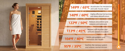 The Haven 1-Person Canadian Hemlock Infrared Home Sauna