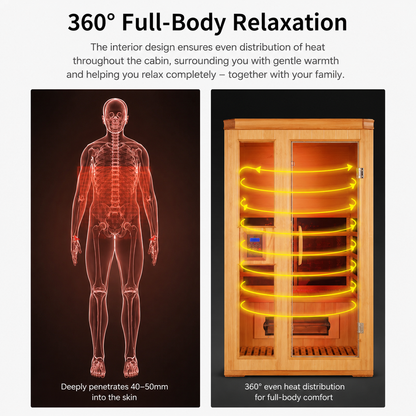 2 Person Outdoor & Indoor Luxury Sauna Room