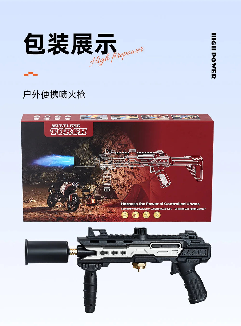 BlazeTorch High-Power Propane Fire Torch