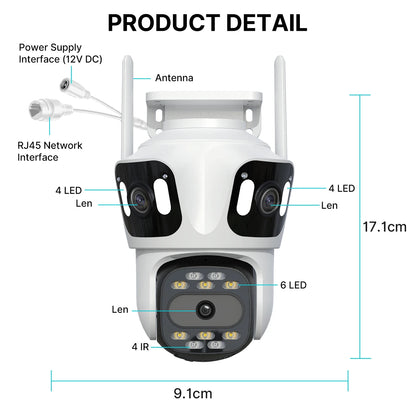 SentinelView Multi-Lens Outdoor Smart Security Camera