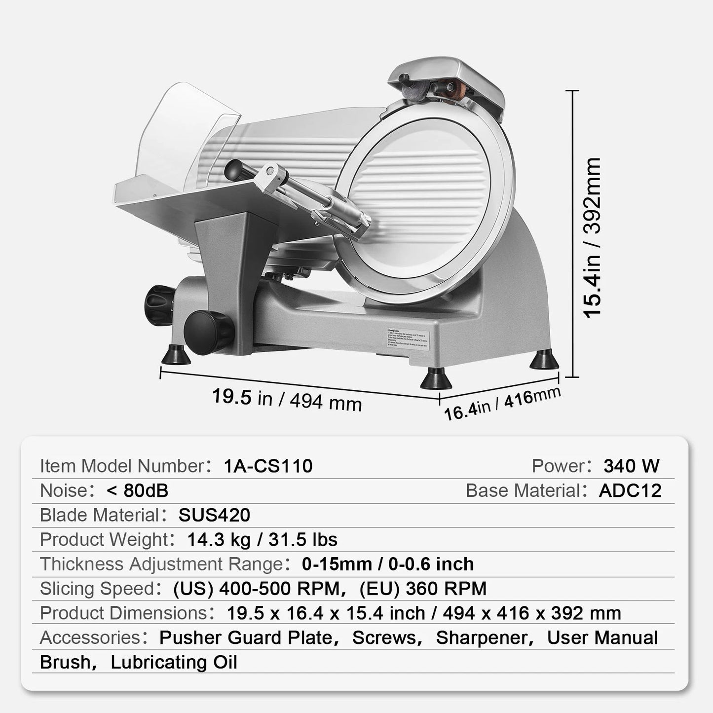 ProSlice Electric Meat &amp; Deli Slicer