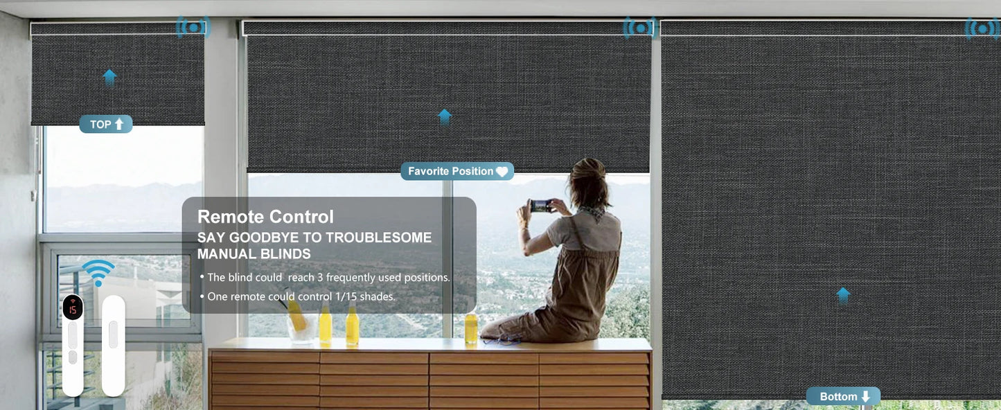ShadeSync Smart Blackout Roller Blinds