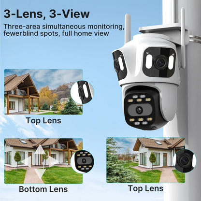 SentinelView Multi-Lens Outdoor Smart Security Camera