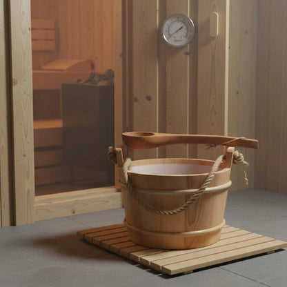 Red Cedar Sauna Bucket & Ladle Set