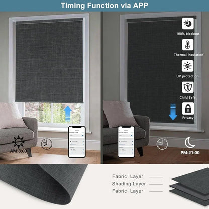 ShadeSync Smart Blackout Roller Blinds