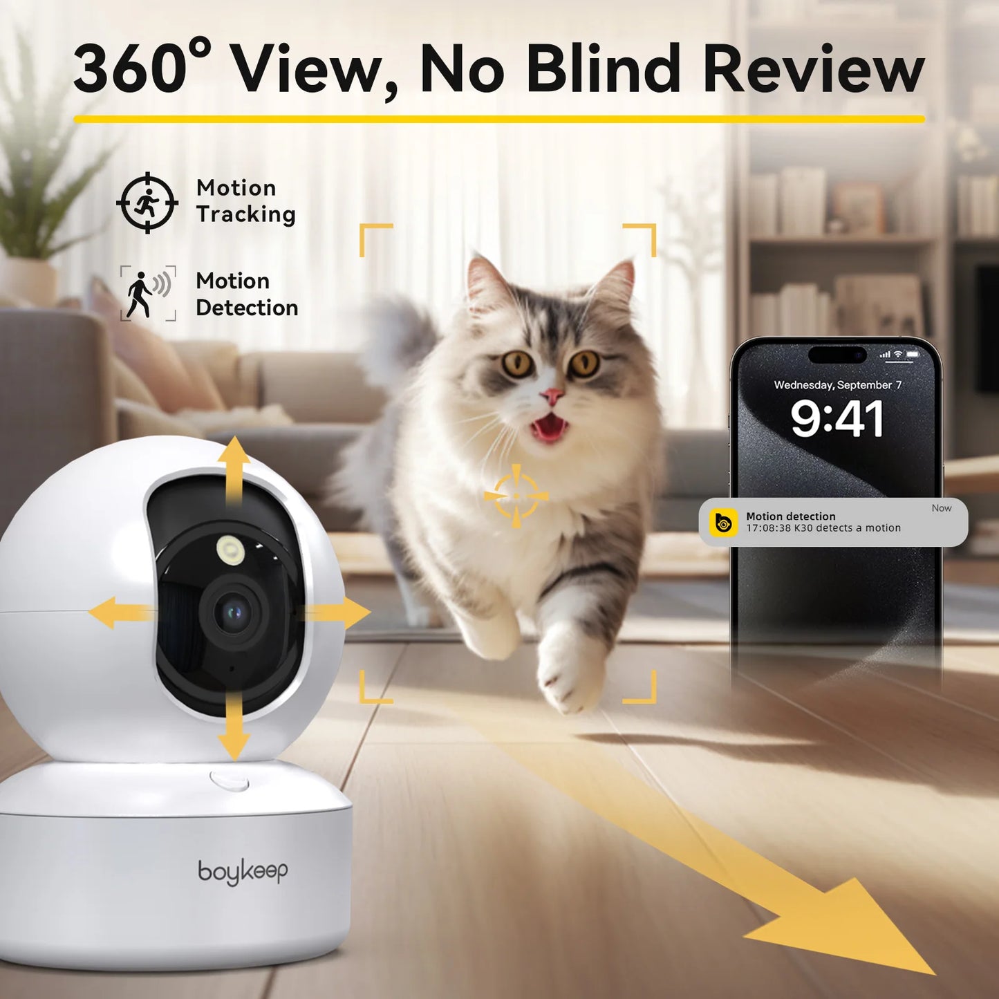 HomeGuard 360° Smart Indoor Security Camera