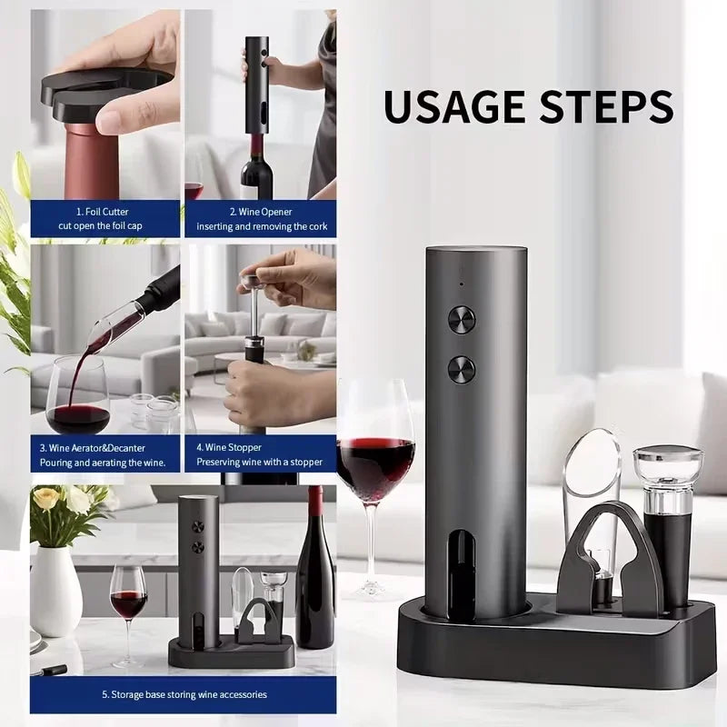 VinoEase Rechargeable Electric Wine Opener