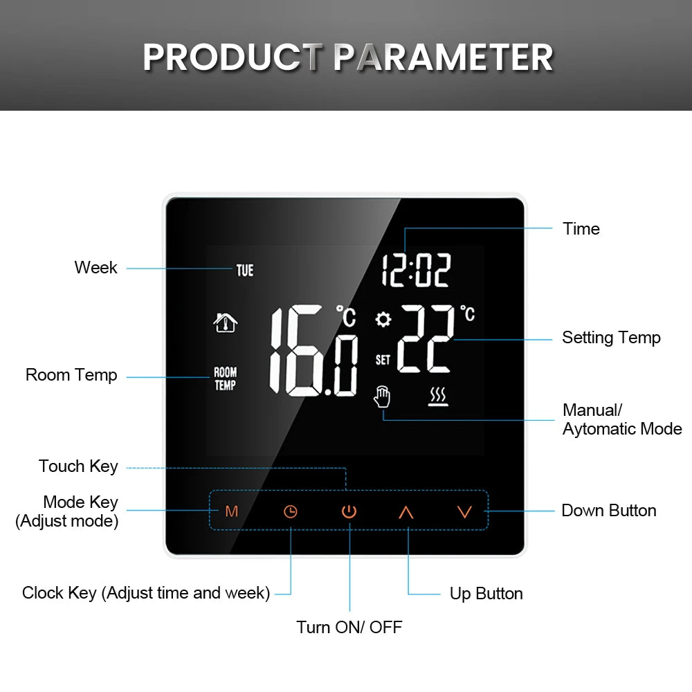 ThermoSync WiFi Smart Touch Thermostat