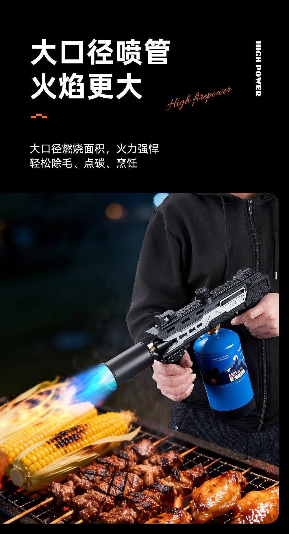 BlazeTorch High-Power Propane Fire Torch