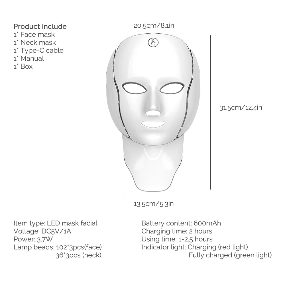 7-Color LED Face & Neck Mask