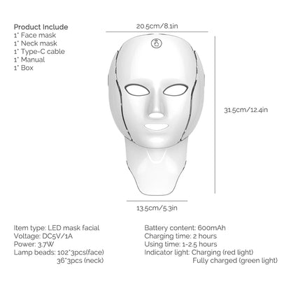 7-Color LED Face & Neck Mask