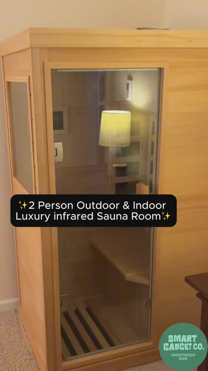 2 Person Outdoor & Indoor Luxury infrared Sauna Room