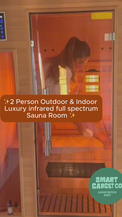 2 Person Outdoor & Indoor Luxury infrared Sauna Room